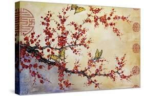 JP1451-Butterfly Blossoms-Asian-Jean Plout-Stretched Canvas