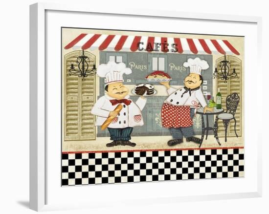 JP2279-French Cafe Chefs-Jean Plout-Framed Giclee Print