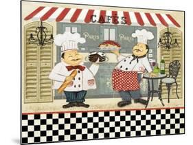 JP2279-French Cafe Chefs-Jean Plout-Mounted Giclee Print