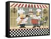 JP2279-French Cafe Chefs-Jean Plout-Framed Stretched Canvas