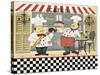 JP2279-French Cafe Chefs-Jean Plout-Stretched Canvas