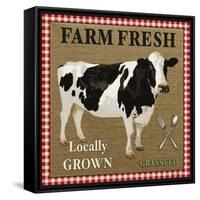 JP2381_Farm Fresh-Cow-Jean Plout-Framed Stretched Canvas