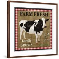 JP2381_Farm Fresh-Cow-Jean Plout-Framed Giclee Print