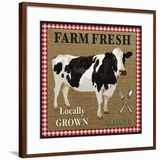 JP2381_Farm Fresh-Cow-Jean Plout-Framed Giclee Print