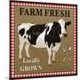 JP2381_Farm Fresh-Cow-Jean Plout-Mounted Giclee Print