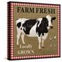 JP2381_Farm Fresh-Cow-Jean Plout-Stretched Canvas