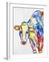 JP2489-Colorful Cow-Jean Plout-Framed Giclee Print