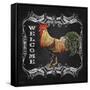 JP2618_Welcome Rooster-Jean Plout-Framed Stretched Canvas
