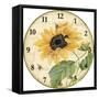 JP2887-Sunflower Melody- Clock-Jean Plout-Framed Stretched Canvas