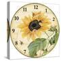 JP2887-Sunflower Melody- Clock-Jean Plout-Stretched Canvas