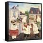 JP3042-Italian Chefs-Jean Plout-Framed Stretched Canvas