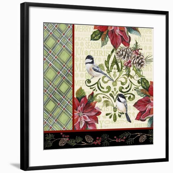 JP3311-Chickadee Holiday-Jean Plout-Framed Giclee Print
