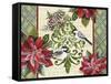 JP3312-Chickadee Holiday-Jean Plout-Framed Stretched Canvas