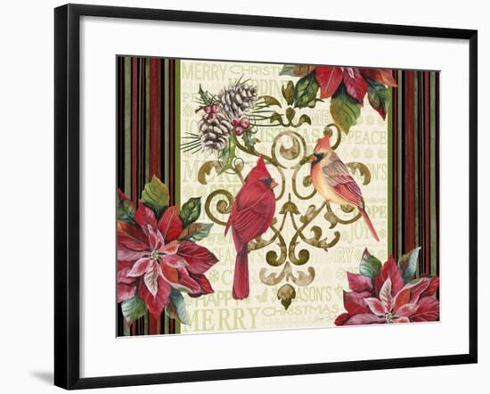 JP3318-Holiday Cardinals-Jean Plout-Framed Giclee Print