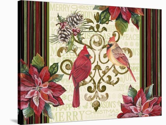 JP3318-Holiday Cardinals-Jean Plout-Stretched Canvas