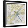 JP3418-Botanical Dragonfly-Jean Plout-Framed Giclee Print