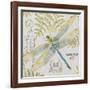 JP3418-Botanical Dragonfly-Jean Plout-Framed Giclee Print