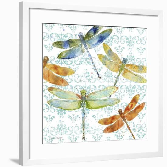 JP3434-Dragonfly Bliss-Jean Plout-Framed Giclee Print