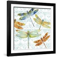 JP3434-Dragonfly Bliss-Jean Plout-Framed Giclee Print