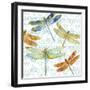 JP3434-Dragonfly Bliss-Jean Plout-Framed Giclee Print