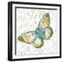 JP3495-Butterfly And Palms-Jean Plout-Framed Giclee Print