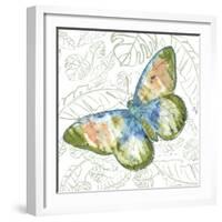 JP3495-Butterfly And Palms-Jean Plout-Framed Giclee Print