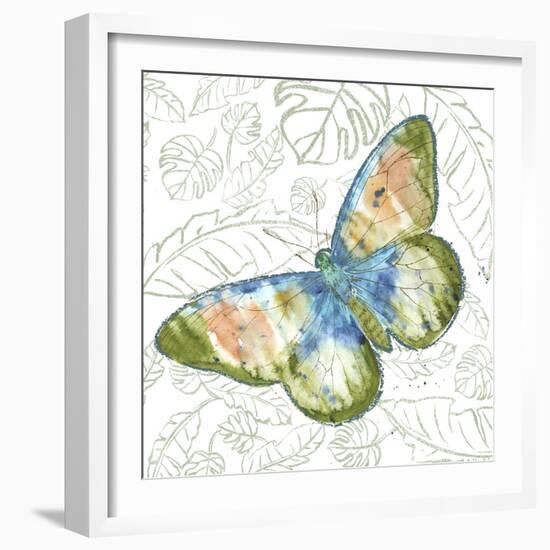 JP3495-Butterfly And Palms-Jean Plout-Framed Giclee Print