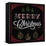 JP3626-Merry Christmas-Glitter-Jean Plout-Framed Stretched Canvas