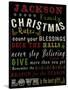 JP3629-Christmas Rules-Personalized-Jean Plout-Stretched Canvas