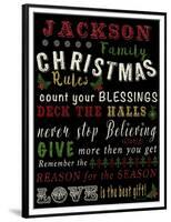 JP3629-Christmas Rules-Personalized-Jean Plout-Framed Premium Giclee Print