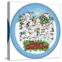 JP3644-Christmas Pary Bears-Jean Plout-Stretched Canvas