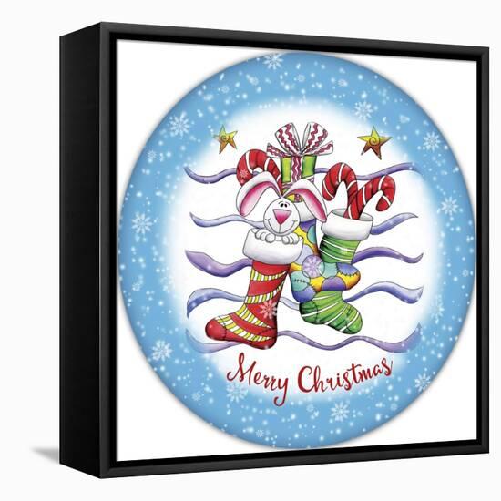 JP3646-Christmas Stockings-Jean Plout-Framed Stretched Canvas