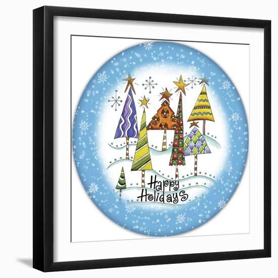 JP3647-Christmas Trees-Jean Plout-Framed Giclee Print