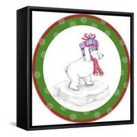 JP3655-Christmas Bear-Jean Plout-Framed Stretched Canvas