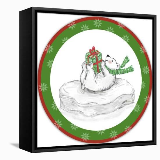 JP3656-Christmas Bear-Jean Plout-Framed Stretched Canvas