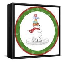 JP3657-Christmas Bear-Jean Plout-Framed Stretched Canvas