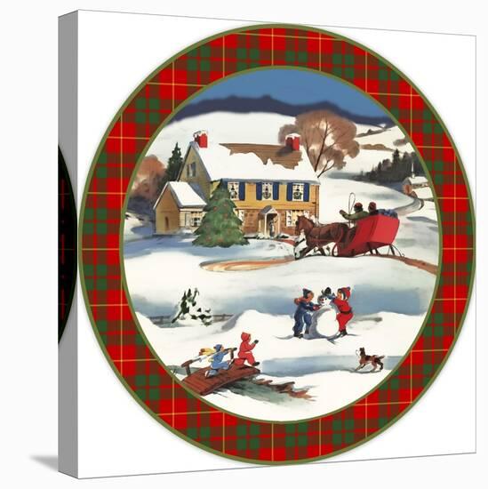 JP3663-Christmas Scene-Jean Plout-Stretched Canvas