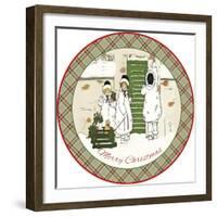 JP3669-Snow Kids Merry Christmas-Jean Plout-Framed Giclee Print