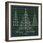 JP3684-Happy Holidays Plaid-Silver-Jean Plout-Framed Giclee Print