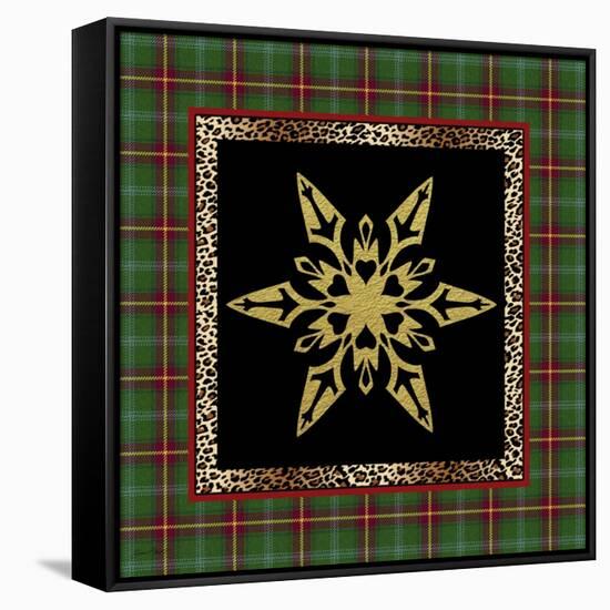 JP3691-Rustic Snowflakes-Jean Plout-Framed Stretched Canvas