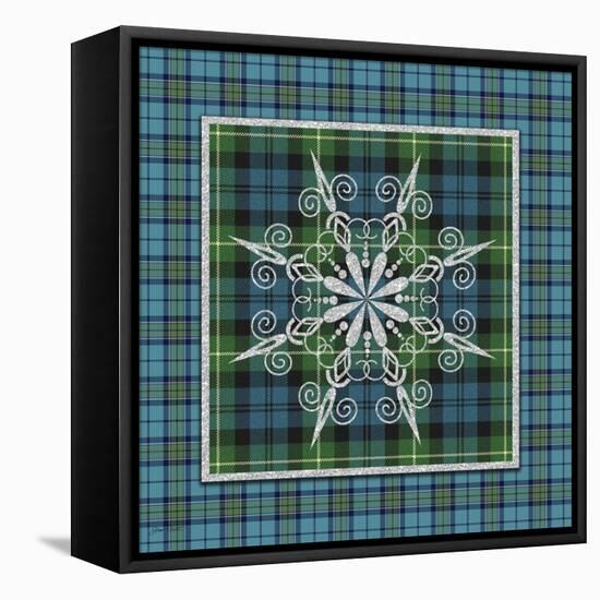 JP3704-Plaid Snowflakes-Jean Plout-Framed Stretched Canvas