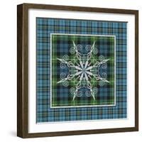 JP3704-Plaid Snowflakes-Jean Plout-Framed Giclee Print