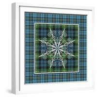 JP3704-Plaid Snowflakes-Jean Plout-Framed Giclee Print