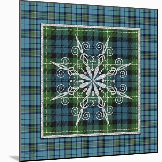 JP3704-Plaid Snowflakes-Jean Plout-Mounted Giclee Print