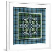 JP3705-Plaid Snowflakes-Jean Plout-Framed Giclee Print