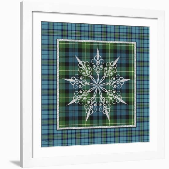 JP3706-Plaid Snowflakes-Jean Plout-Framed Giclee Print