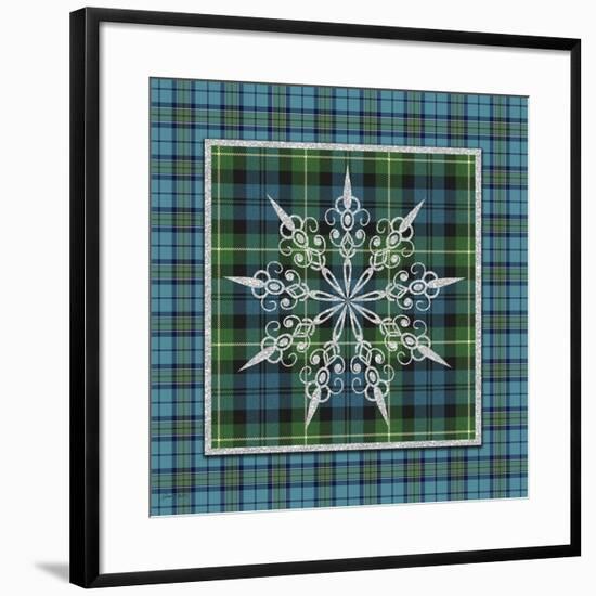 JP3706-Plaid Snowflakes-Jean Plout-Framed Giclee Print