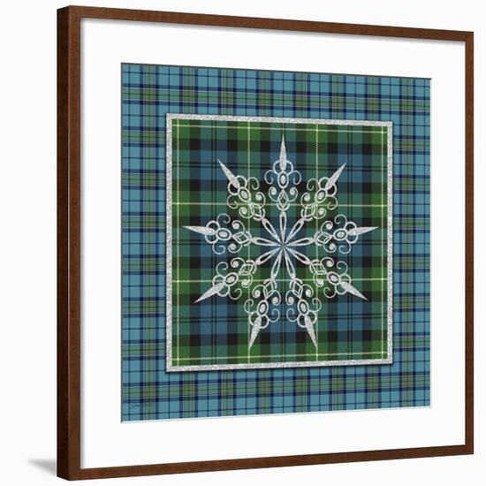 JP3706-Plaid Snowflakes-Jean Plout-Framed Giclee Print