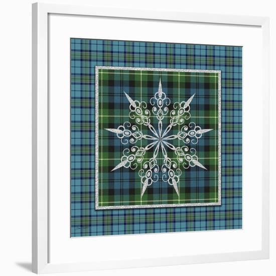 JP3706-Plaid Snowflakes-Jean Plout-Framed Giclee Print