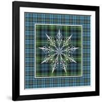 JP3706-Plaid Snowflakes-Jean Plout-Framed Giclee Print